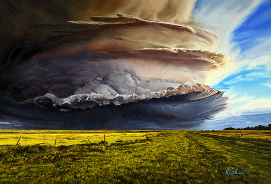 "A Monster" 20x29 Supercell Weather Painting