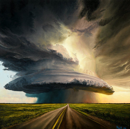 "Only in Dreams"  24x24" Supercell Weather Painting