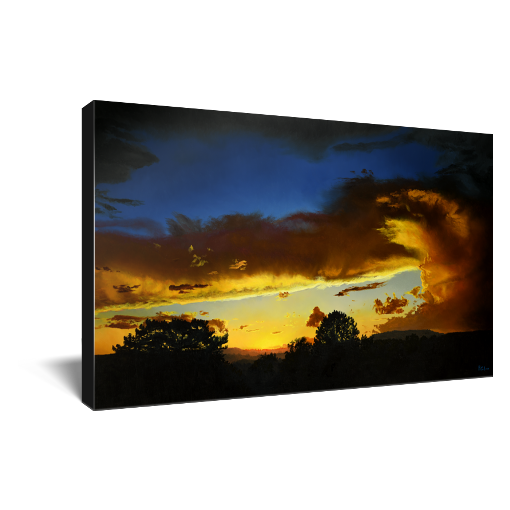 "Meaning" Clouds At Sunset Weather Canvas Print