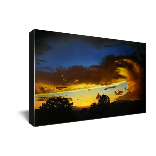 "Meaning" Clouds At Sunset Weather Canvas Print