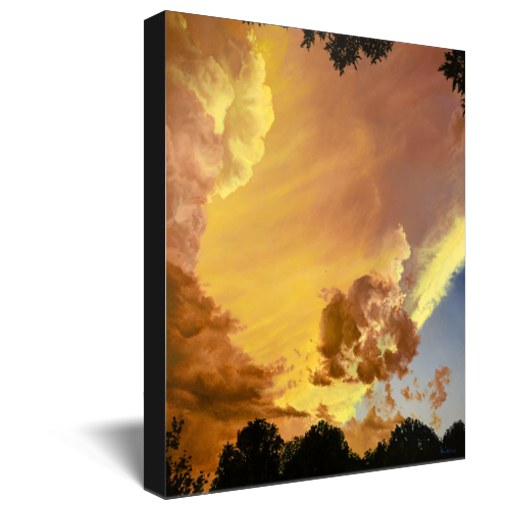 "Surreal Glow" Storm Cloud At Sunset Canvas Print