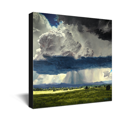 "Black Hills" Storm Clouds Over Prairie Weather Canvas Print