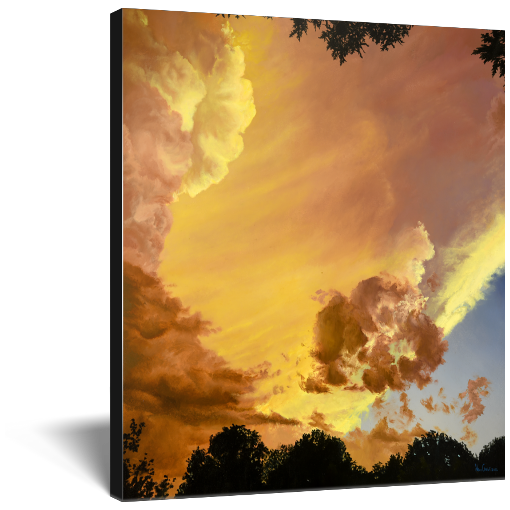 "Surreal Glow" Storm Cloud At Sunset Canvas Print