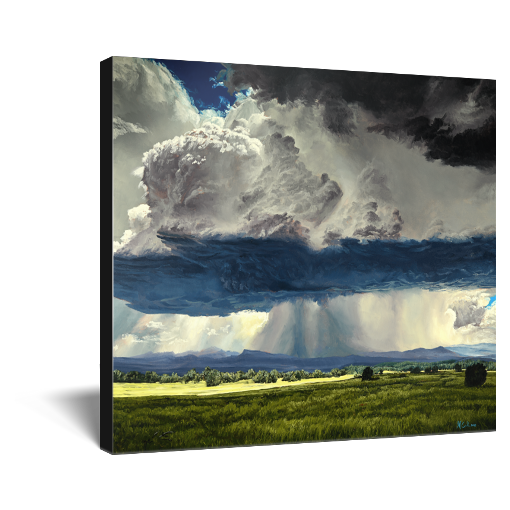 "Black Hills" Storm Clouds Over Prairie Weather Canvas Print