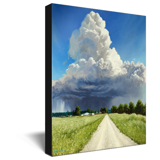 "Possibilities" Storm Cloud Over Prairie Weather Canvas Print