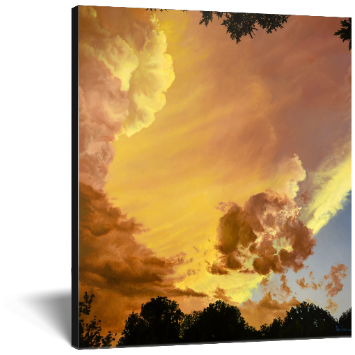 "Surreal Glow" Storm Cloud At Sunset Canvas Print