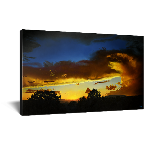 "Meaning" Clouds At Sunset Weather Canvas Print